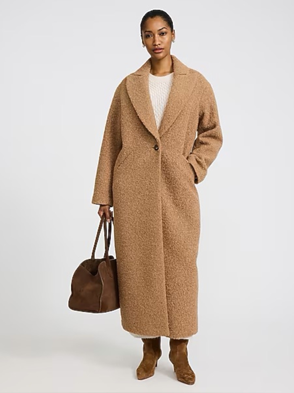 Express trench coat in Carmel brown
